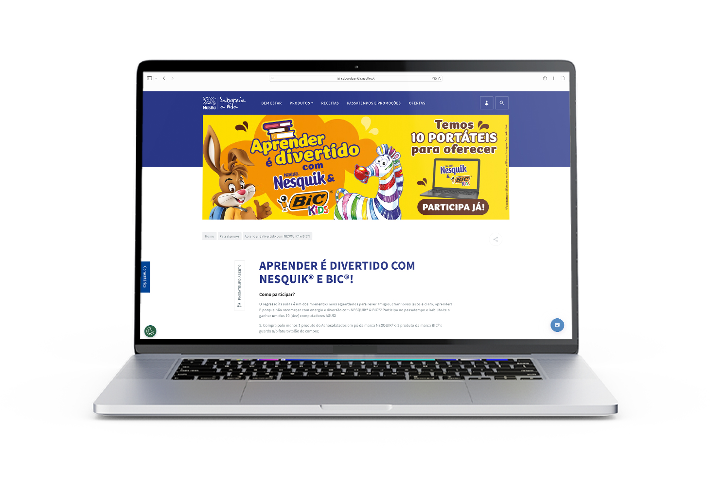 Nesquik and Bic in-store display